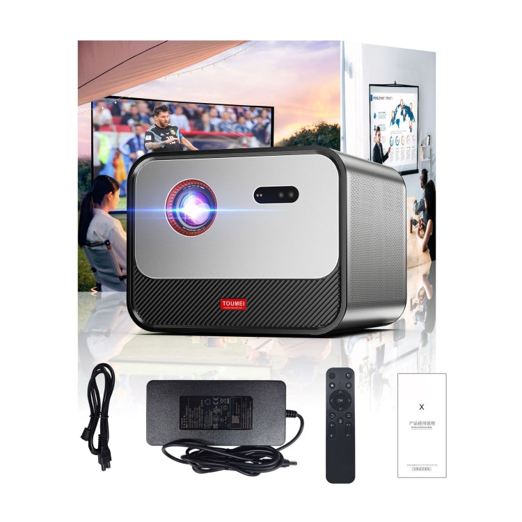 TOUMEI X5 Home Theater DLP Projector HD High Bright 1080P Projector US Plug(Gray)