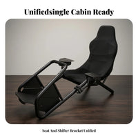 Racing Simulator Cockpit with Seat Universal Compatibility Racing Simulator Cockpit Driving Wheel Stand Ergonomic Furniture