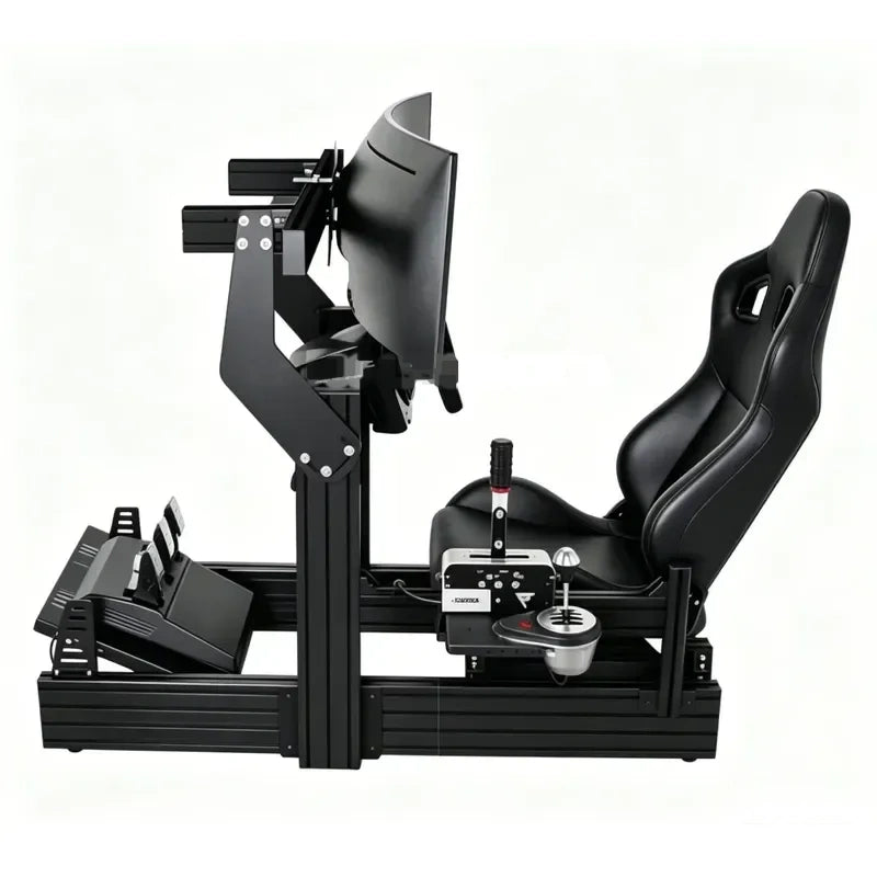 40160 aluminium profile sim rig with leather seat