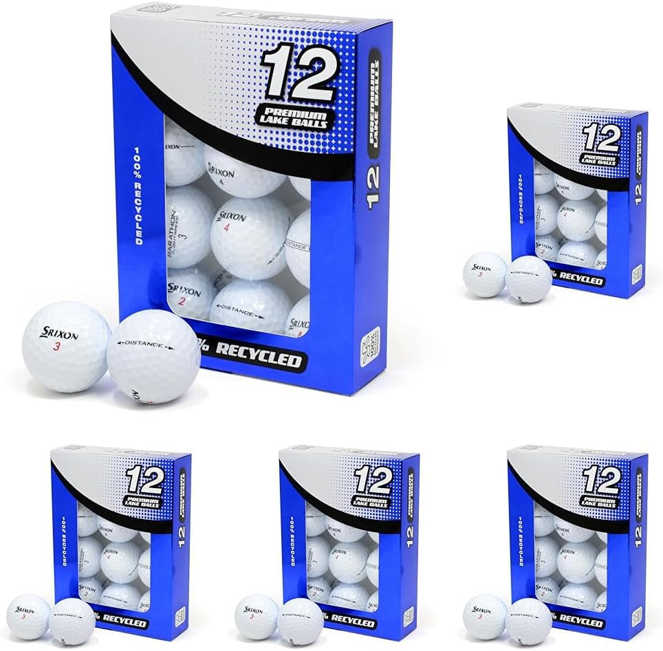 Recycled Lake Golf Balls, 12 Pack - Grade a for Srixon Mix Golf Balls Including Distance