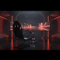 Racing Simulator Cockpit Built to Switch Formula and GT Positions, Adjustable Setup, Foldable Design, 44 lbs