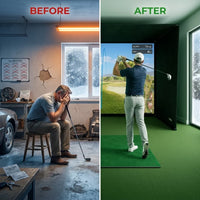 Simbox Golf Simulator Enclosure - 7 Sizes Available — Before & After