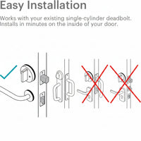 Smart Door Lock Designed for Keyless Entry, WiFi Connectivity, Voice Control, Works with Alexa & Google