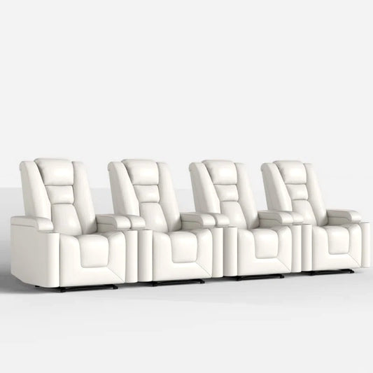 Faux Leather Power Home Theater Recliner