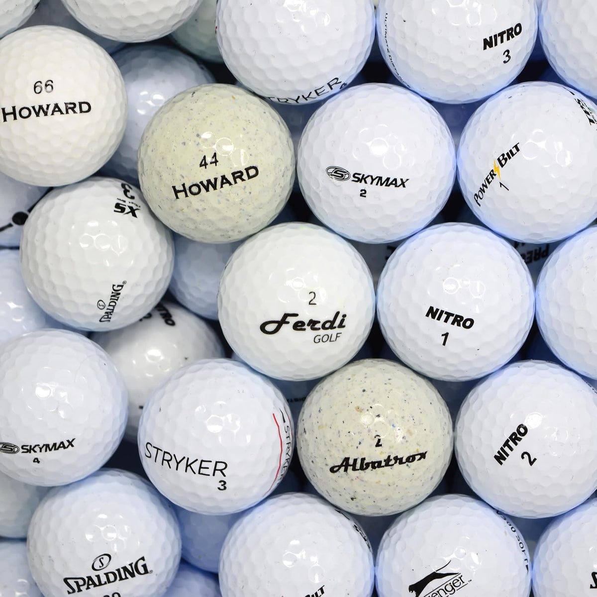 Recycled Lake Golf Balls, Mixed Golf Balls, Ideal for Practice and Play, Golf Ball.
